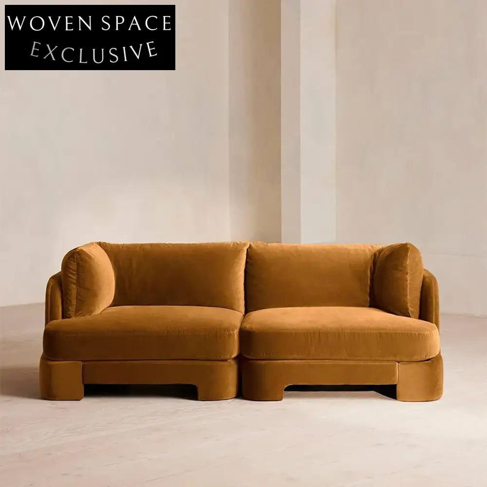 Luxury Modular Fabric Sofa with Solid Wood Frame and Recliner Functionality