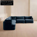 Luxury Modular Fabric Sofa with Solid Wood Frame and Recliner Functionality