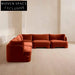 Luxury Modular Fabric Sofa with Solid Wood Frame and Recliner Functionality