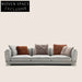 Luxury Modular L-Shaped Feather Italian Leather 7-Seat Sectional Sofa Set