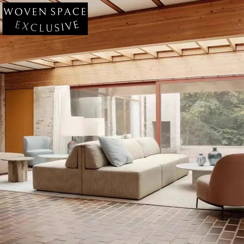 Luxury Modular L-Shaped Sectional Fabric Sofa for Modern Living Spaces