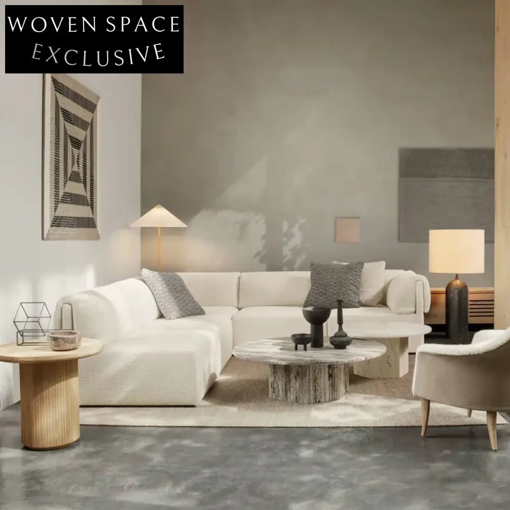 Luxury Modular L-Shaped Sectional Fabric Sofa for Modern Living Spaces