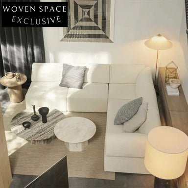 Luxury Modular L-Shaped Sectional Fabric Sofa for Modern Living Spaces