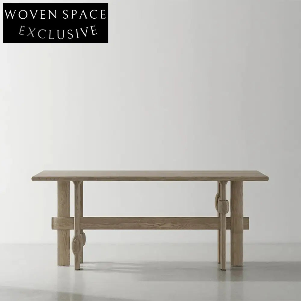 Luxury Natural Ash Wood Grain Villa High-End Home Elegant Dining Table