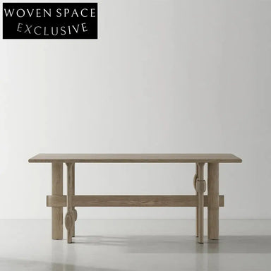 Luxury Natural Ash Wood Grain Villa High-End Home Elegant Dining Table