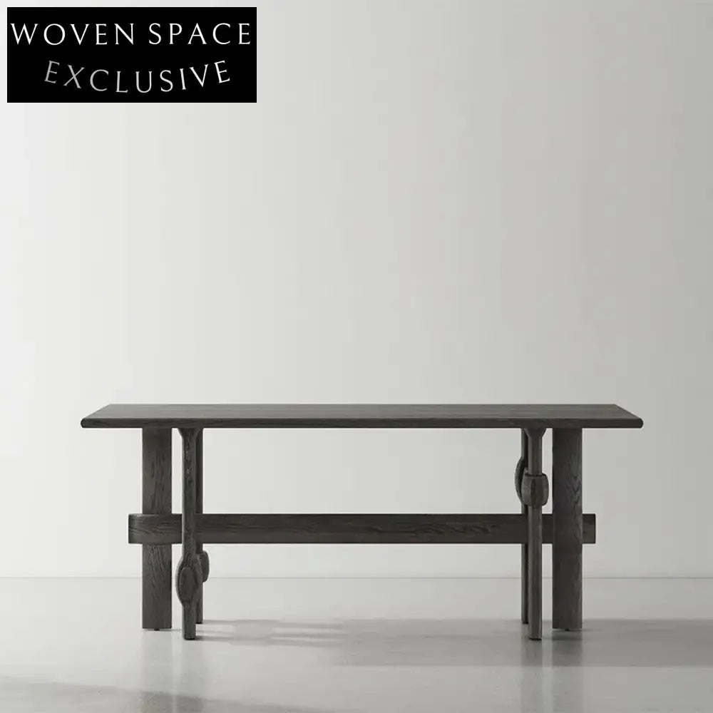 Luxury Natural Ash Wood Grain Villa High-End Home Elegant Dining Table