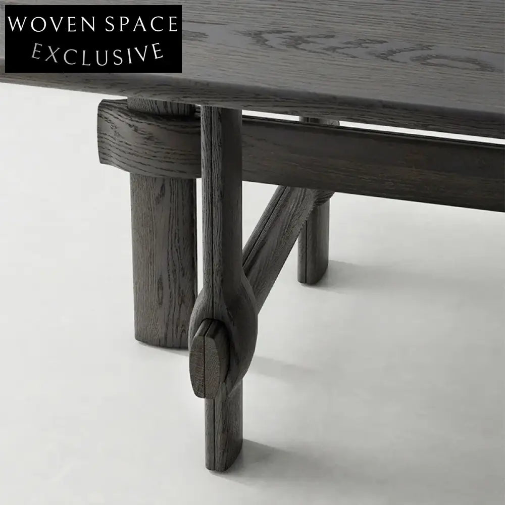 Luxury Natural Ash Wood Grain Villa High-End Home Elegant Dining Table