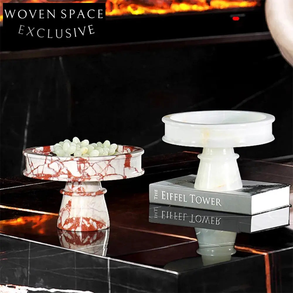 Luxury Natural Marble Art Decor Decorative Fruit Bowl for Modern Home