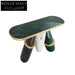 Luxury Natural Marble Console Table with Gold Stainless Steel Postmodern Design