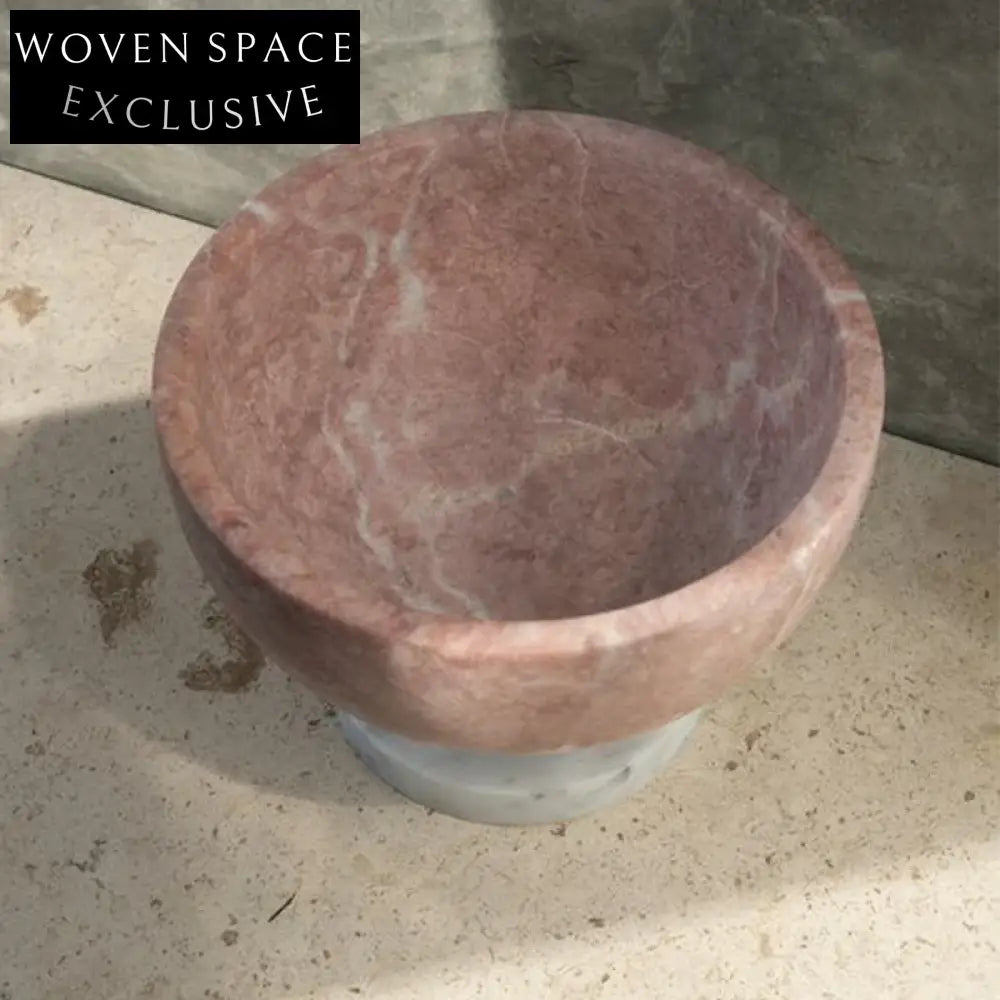 Luxury Natural Marble Decorative Fruit Bowl & Elegant Serving Tray Centerpiece