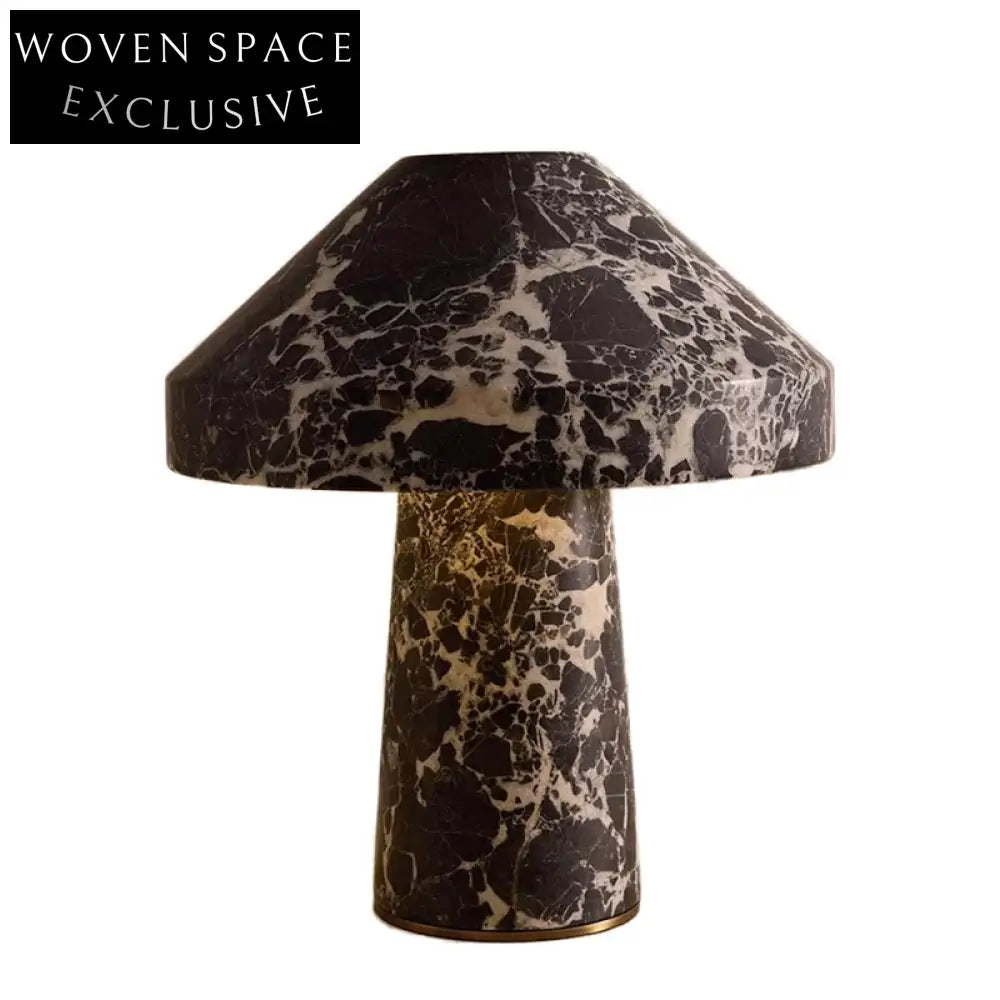 Luxury Natural Marble Mushroom LED Table Lamp for Modern Home Decor