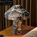 Luxury Natural Marble Mushroom LED Table Lamp for Modern Home Decor