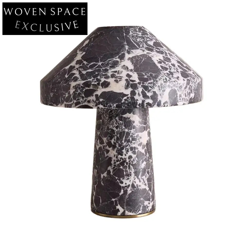 Luxury Natural Marble Mushroom LED Table Lamp for Modern Home Decor