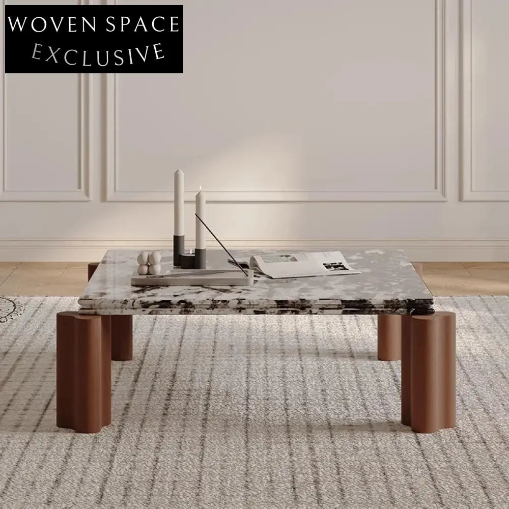 Luxury Natural Marble Round Coffee Table for Elegant Living Rooms Home