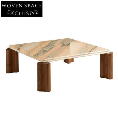 Luxury Natural Marble Round Coffee Table for Elegant Living Rooms Home