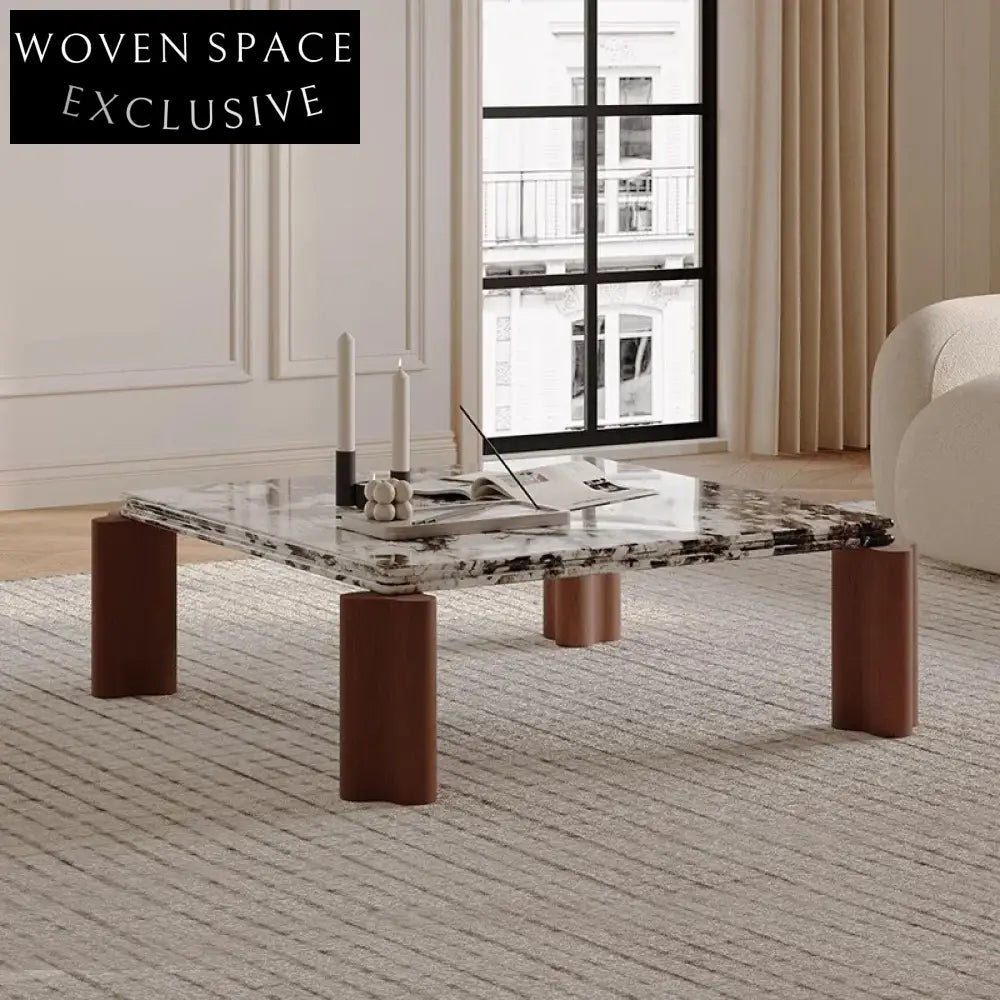 Luxury Natural Marble Round Coffee Table for Elegant Living Rooms Home