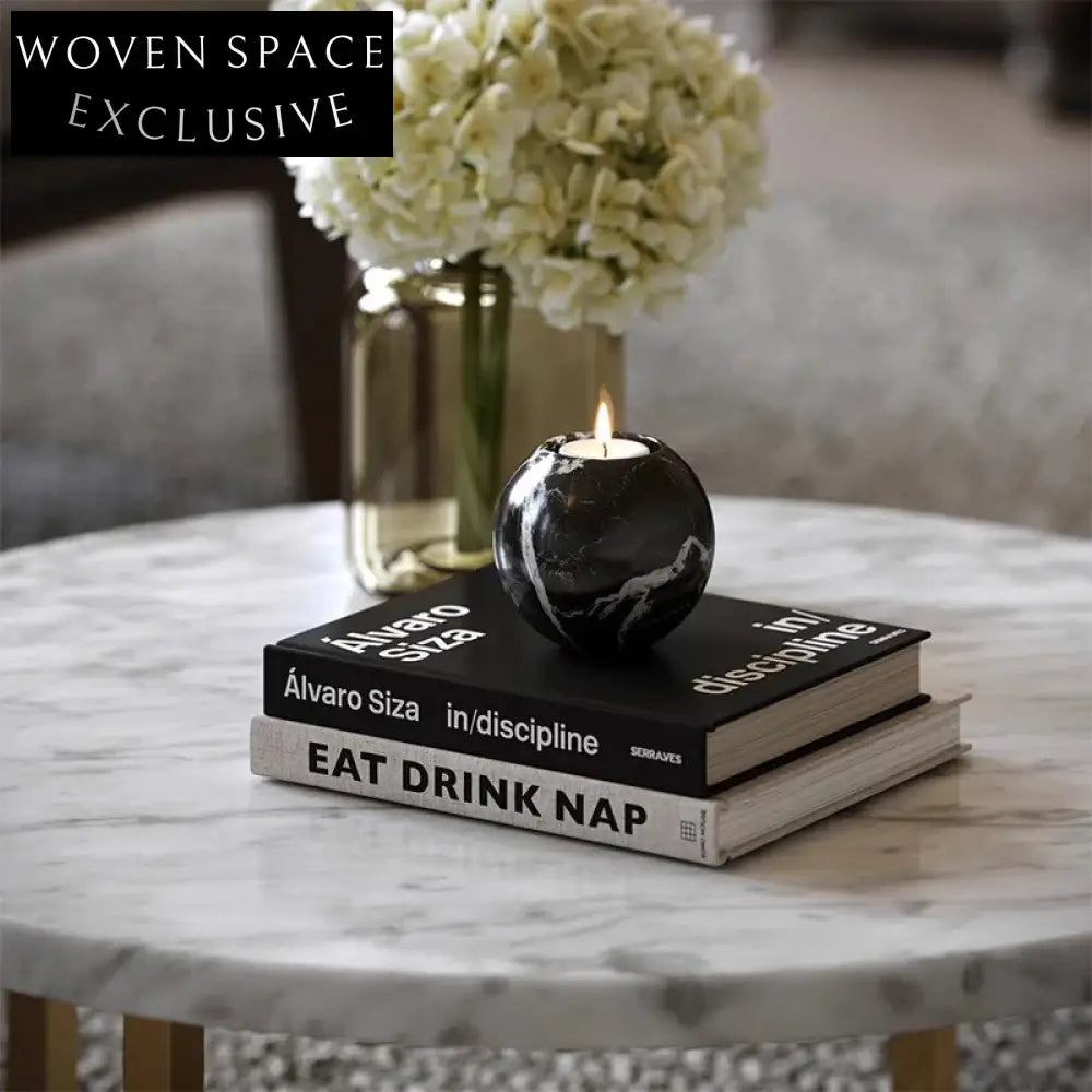 Luxury Natural Marble Square Candle Holder for Elegant Home Table Decor