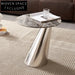Luxury Natural Marble Top Gold Stainless Steel Round End Table for Sofa Corner