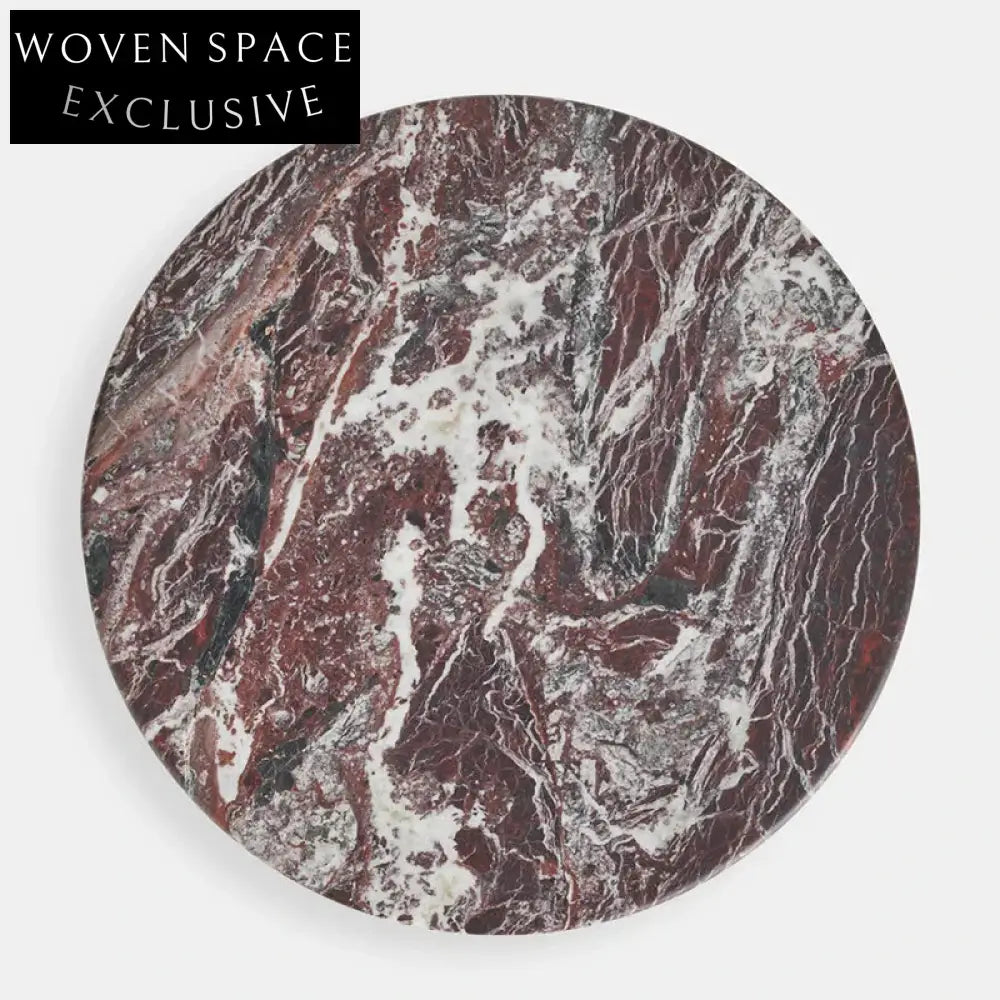 Luxury Natural Marble Tower Side Table Set - Round Coffee Tables