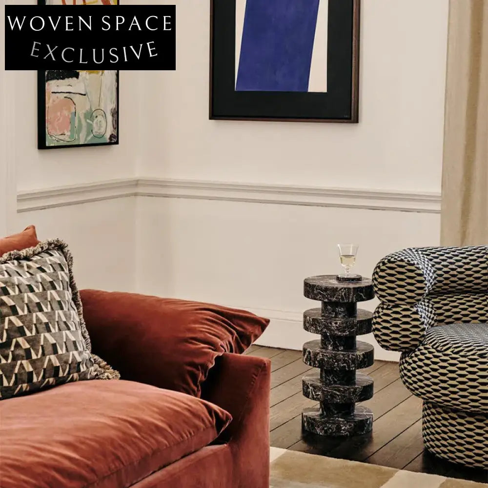 Luxury Natural Marble Tower Side Table Set - Round Coffee Tables