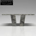Luxury Natural Marble Travertine Rectangle Dining Table for Modern Homes