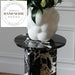 Luxury Natural Napoleon Black Marble Cube Base Modern Side Table
