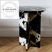 Luxury Natural Napoleon Black Marble Cube Base Modern Side Table