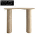 Luxury Natural Travertine Oval Coffee Table with Elegant Curved Edge Design