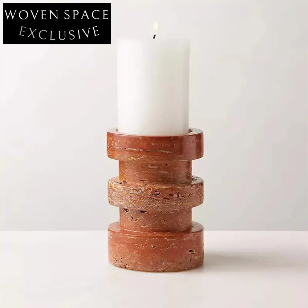 Luxury Natural Travertine Stone Candle Holders for Elegant Home Decor Accents