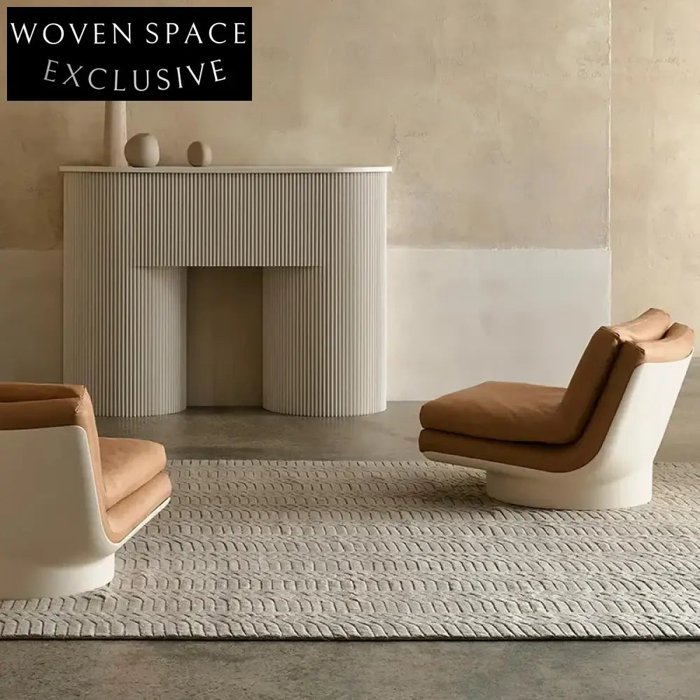 Luxury Nordic Abstract Handcrafted Polyester Area Rug for Modern Living Room Decor