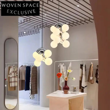 Luxury Nordic Ball Glass LED Ceiling Light Modern Chandelier Pendant Fixture