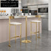 Luxury Nordic Design Modern Metal Leather Bar Stool with Back Support