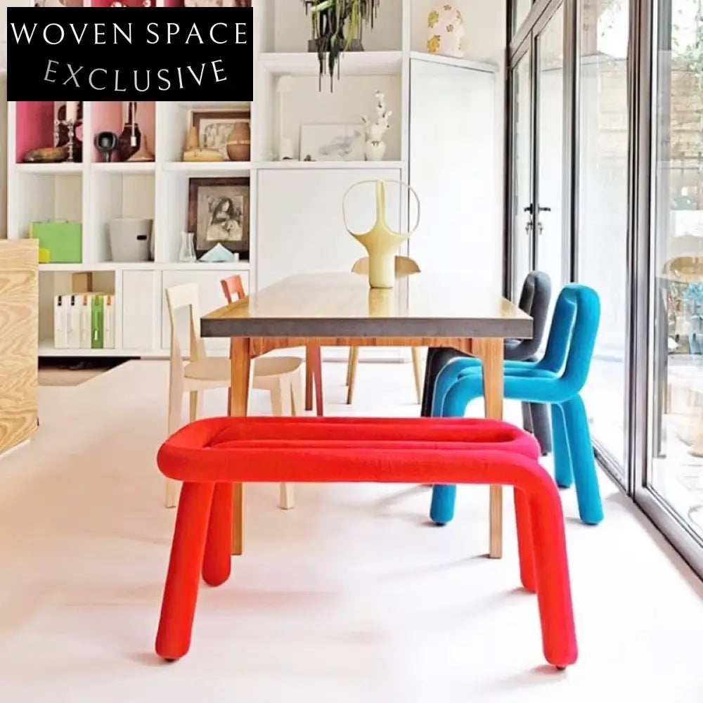 Luxury Nordic Modern Creative Metal Leisure Seating for Living Room Bench