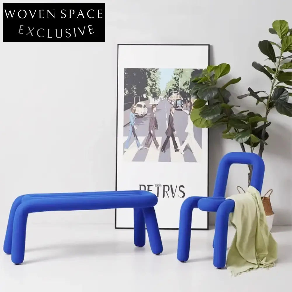 Luxury Nordic Modern Creative Metal Leisure Seating for Living Room Bench