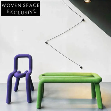 Luxury Nordic Modern Creative Metal Leisure Seating for Living Room Bench