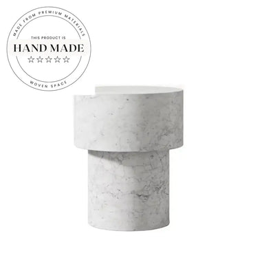 Luxury Nordic Modern Natural Travertine Stone Accent Side Table