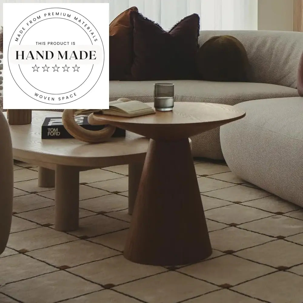 Luxury Nordic Round Solid Wood Modern Living Room End Table