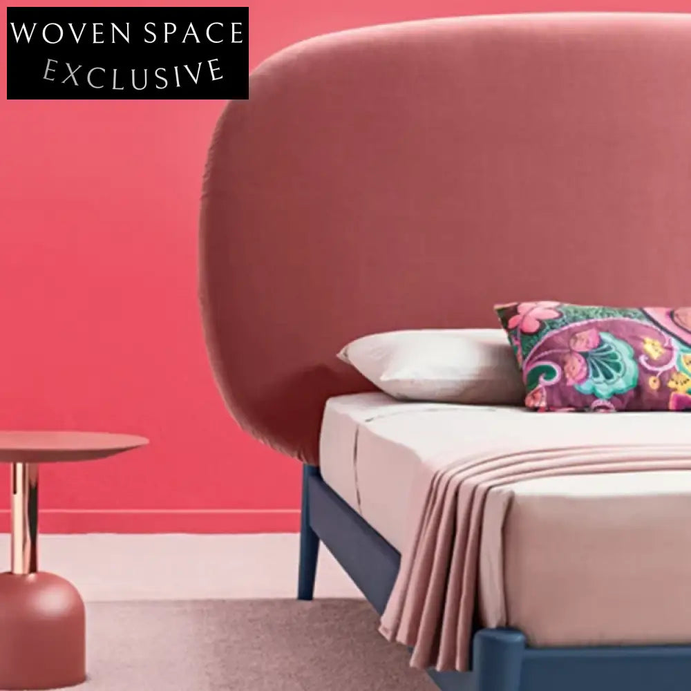 Luxury Nordic Solid Wood Velvet Upholstered Double Bed for Modern Bedrooms