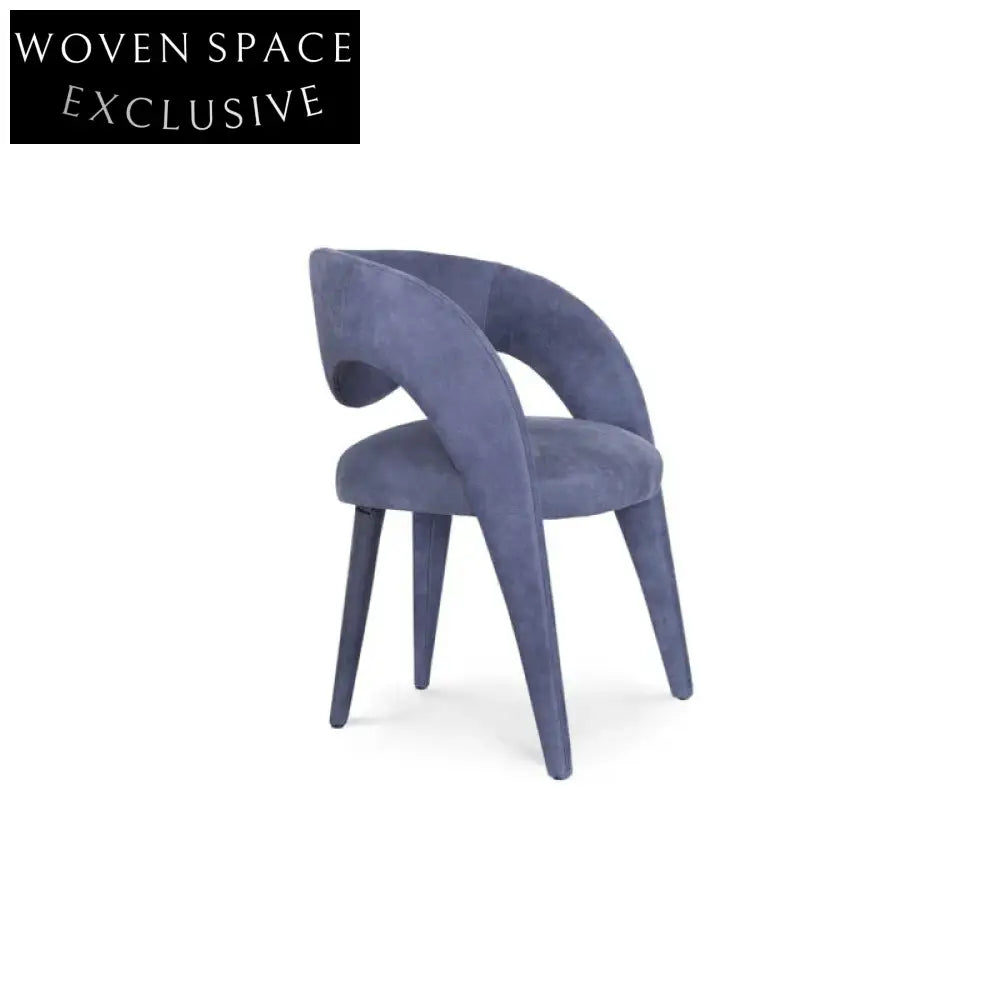 Luxury Nordic Velvet Fabric High Counter Height Armrest Bar Stool