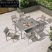 Luxury Outdoor Aluminum 6-Seater Dining Set for Patio & Resort Spaces