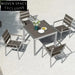 Luxury Outdoor Aluminum 6-Seater Dining Set for Patio & Resort Spaces