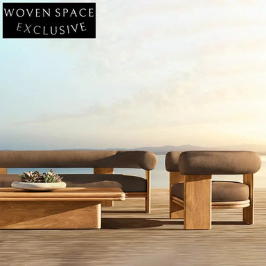 Luxury Outdoor Chaise Lounge Sofa, Waterproof Fabric, 3-Seat Sectional, Garden Sofa