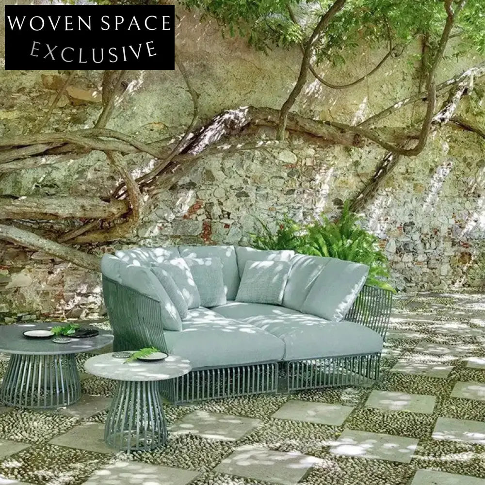 Luxury Outdoor Garden Aluminum Sectional Sofa Set with Quick-Dry Cushions