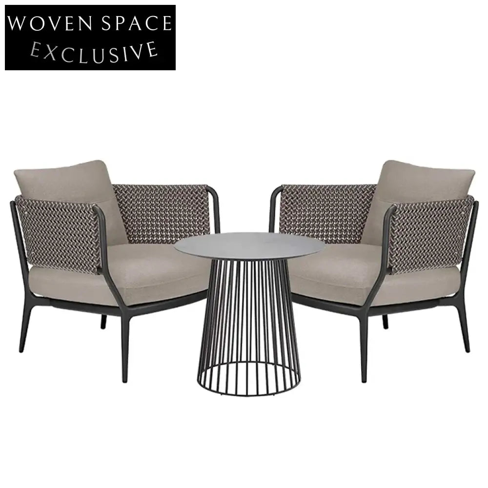 Luxury Outdoor Patio Lounge Chair with Armrests and Plush Cushions