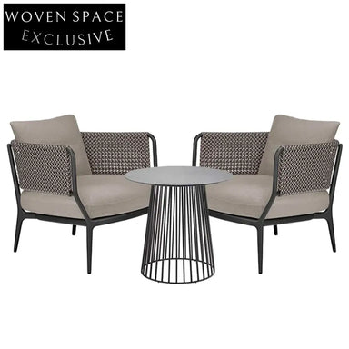 Luxury Outdoor Patio Lounge Chair with Armrests and Plush Cushions