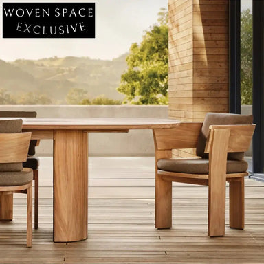 Luxury Outdoor Teak Wood Dining Set with Chairs for Patio Garden