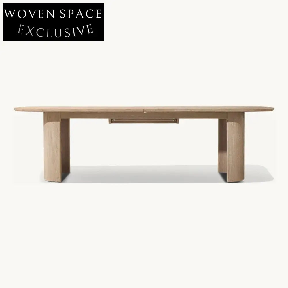 Luxury Outdoor Teak Wood Dining Set with Chairs for Patio Garden