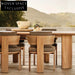 Luxury Outdoor Teak Wood Dining Set with Chairs for Patio Garden
