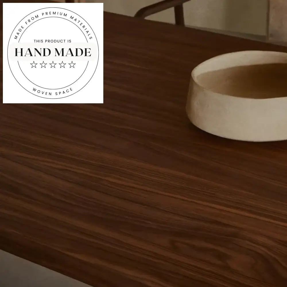 Luxury Oval Solid Wood Oak and Walnut Modern Dining Table