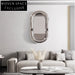 Luxury Oval Stainless Steel Wall Art Decor Mirror for Elegant Home Spaces
